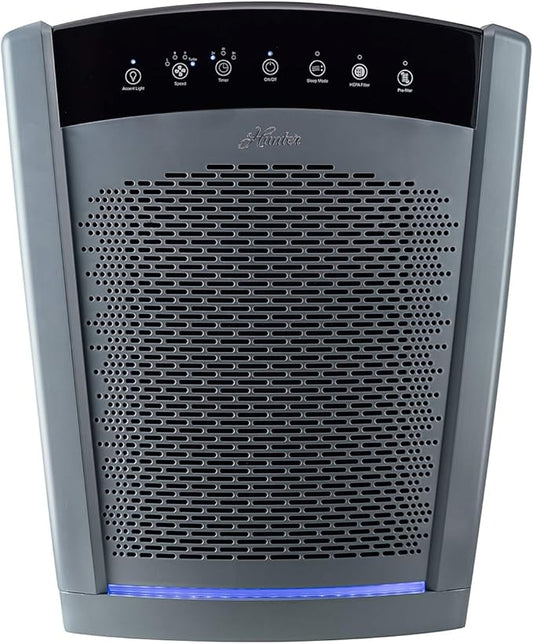 Hunter HP800 Air Purifiers for Home Large Room and Bedroom. True HEPA Air Purifier for Pets, Odors, Allergens, Smoke, Dust, VOC's. 4 Fan Speeds, Quiet Sleep Mode. Cleans 2585 Ft² per Hour. Graphite