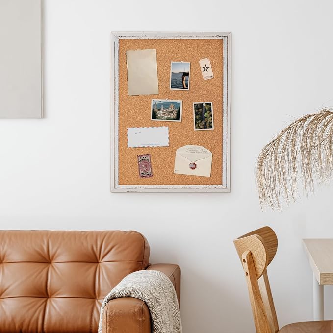 DOLLAR BOSS White Cork Board for Wall