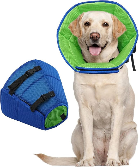 Dog Cone for Large Dogs After Surgery, Adjustable Soft Recovery Cone Collar for Dogs to Stop Licking, Professional Elizabethan Collar for Pet, Recovery Cones for Wound Healing & Hot Spots