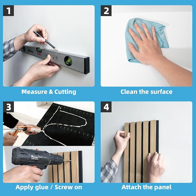 Art3d 1-Pack Acoustic Wood Slat Wall Panel
