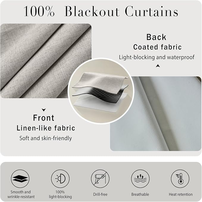 Self-Adhesive Complete 100% Blackout Curtain