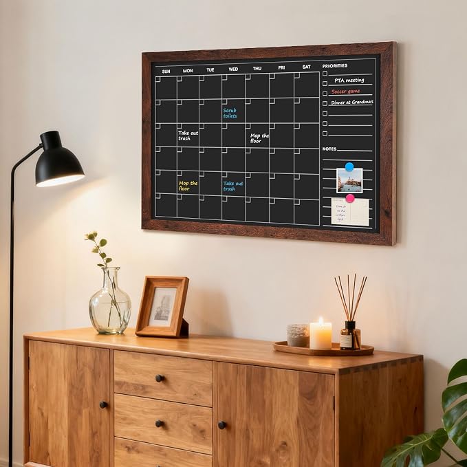 4 THOUGHT Monthly Calendar Chalkboard