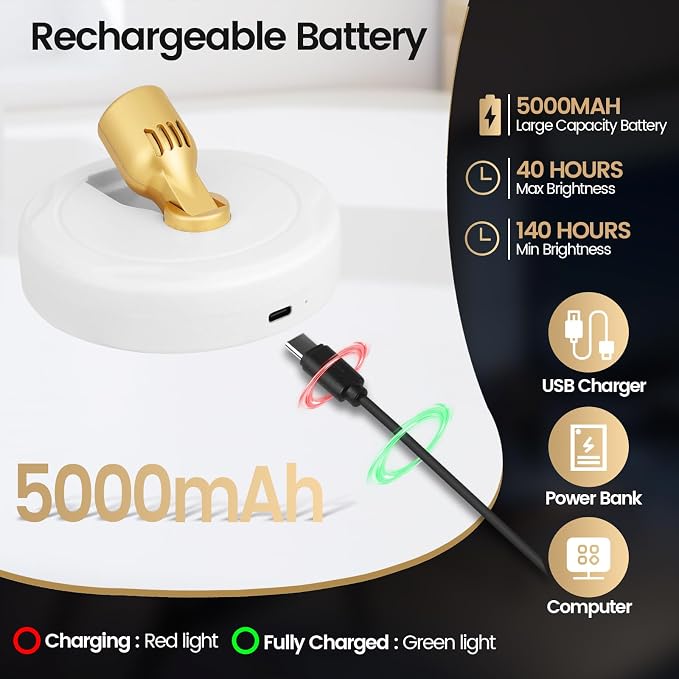 HAMVIDNE LED Spotlight, Rechargeable Battery Picture Lights, Uplighting Indoor