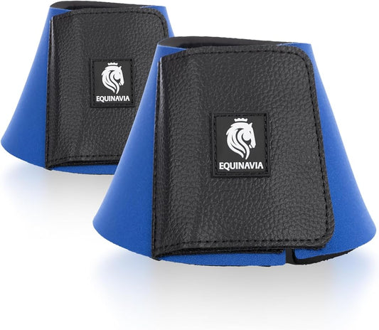 Equinavia Toki Bell Boots for Horses | Neoprene Overreach Boots - Royal Blue - S