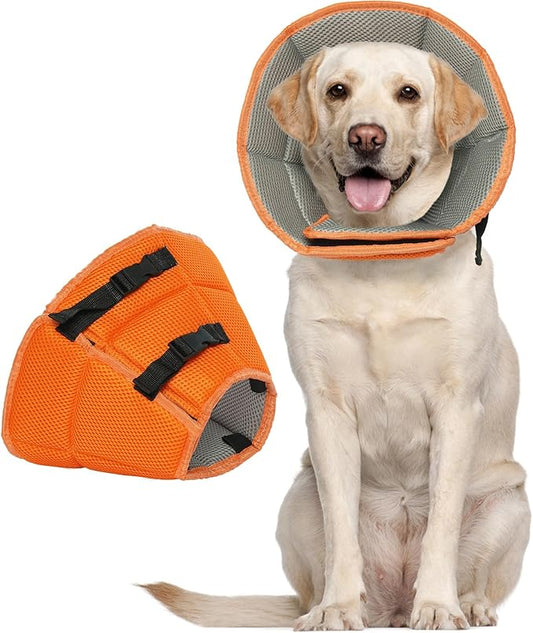 Dog Cone Collar After Surgery for Large Dogs, Adjustable Soft Cone for Dogs to Stop Licking, Professional Elizabethan Collar for Pet, Recovery Cones for Wound Healing & Hot Spots