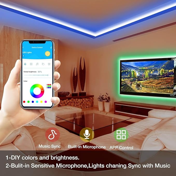 DAYBETTER Smart RGB Led Strip Lights, 300ft Led Lights