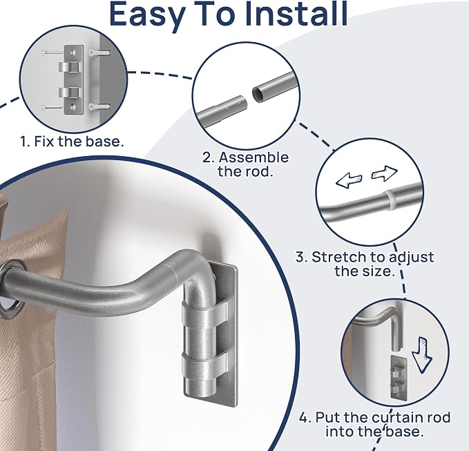 ENJOYBASICS Blackout Curtain rod