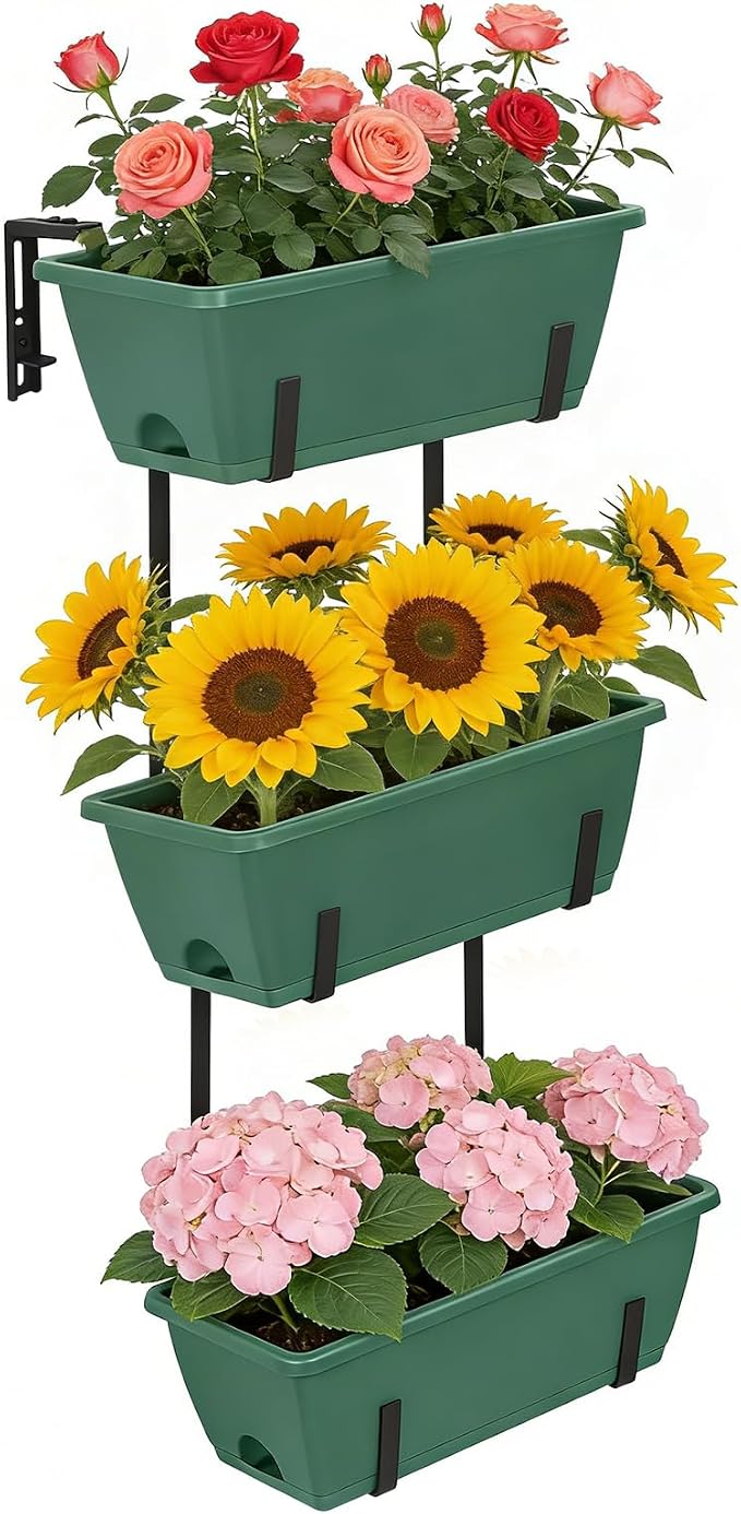 OYEAL Window Boxes Planters Deck Railing Planter Boxes