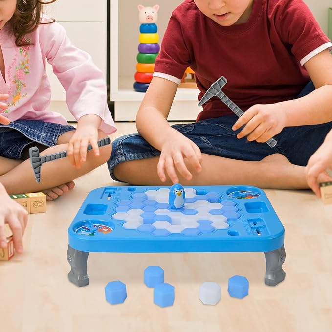 SS Save Penguin On Ice Game, Penguin Trap Ice Break Block Board Family Game for Kids Boys Girl Toys