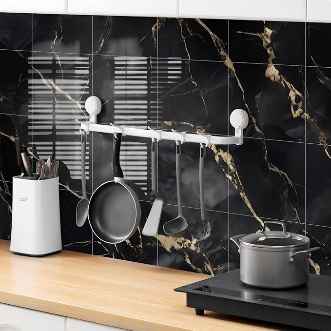 Chejiaye 10pcs Marble Peel and Stick Backsplash Waterproof Washroom Wall Panels