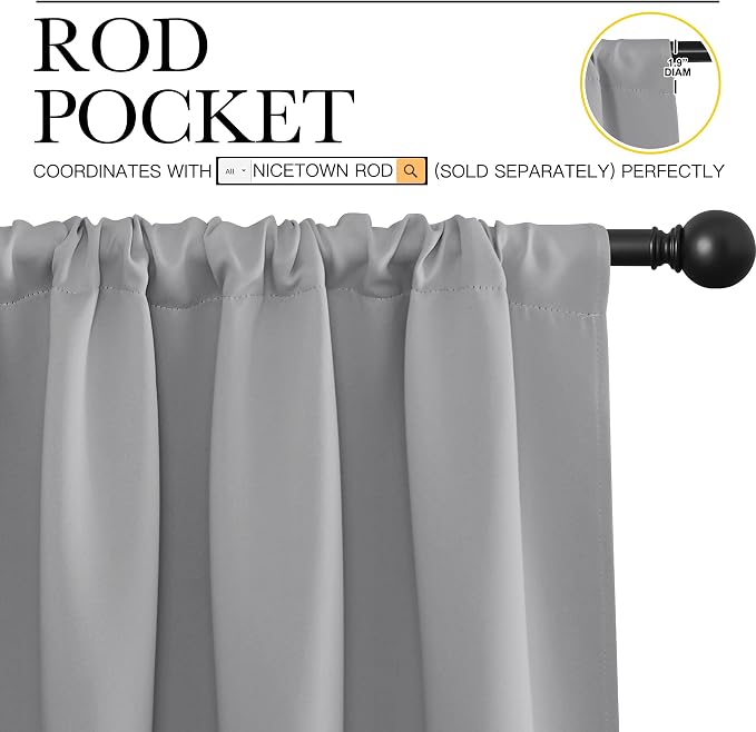 NICETOWN Short Curtains for Wide Window