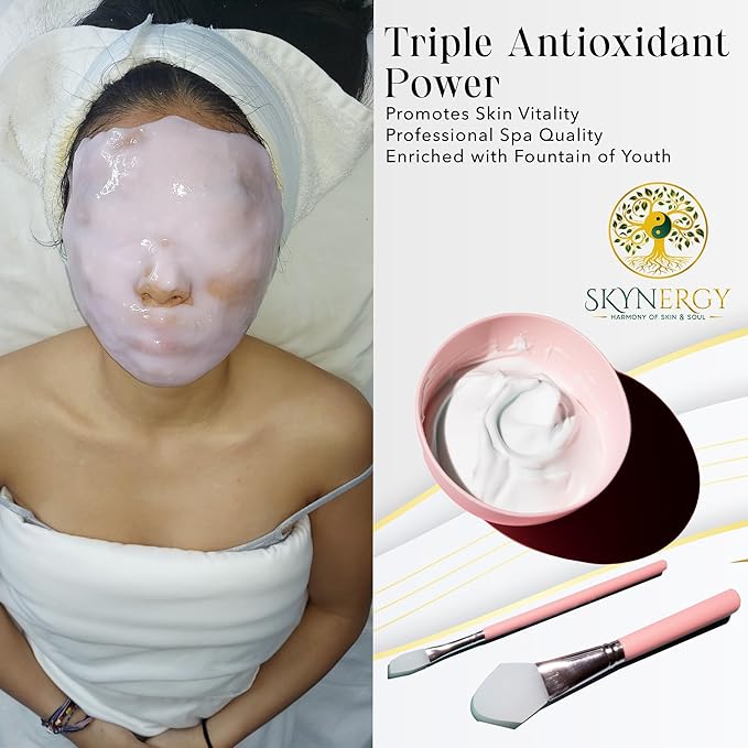 Fountain of Youth Jelly Mask -Professional Grade HydroGlo Peel Off Face Mask for Skin Hydration, Radiance, Reduced Wrinkles, Fine Lines, Inflammation, and Pigmentation | 30 fl oz