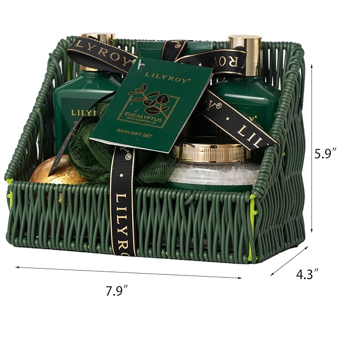 Christmas Gifts for Women - 7 Pcs Luxury Bath and Body Gift Basket Set Spa Gift Basket Set for Women, Gift with Bath Bomb | Perfect Valentine's, Birthday, Mothers Day Gifts, Gift Set for All Occasion