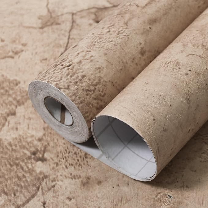Dark Gray Concrete Wallpaper 23.6in X 360in, Wall Paper Pull and Stick