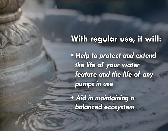 Sanco Bird Bath & Fountain Maintenance, Fast-Acting Enzyme-Based Formula Will Extend The Life of Your Water Feature, Aid in Maintaining a Balanced Ecosystem, 16 oz