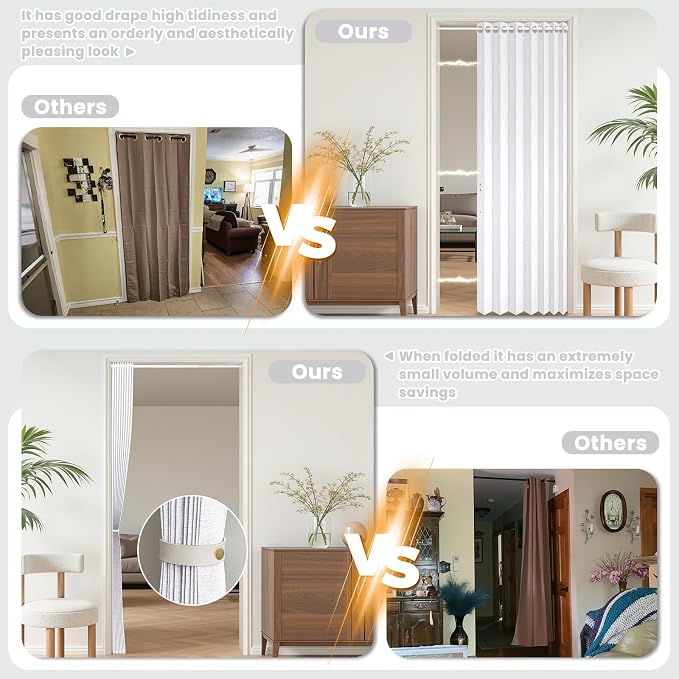 AJAZZ Blackout Magnetic Door Curtain