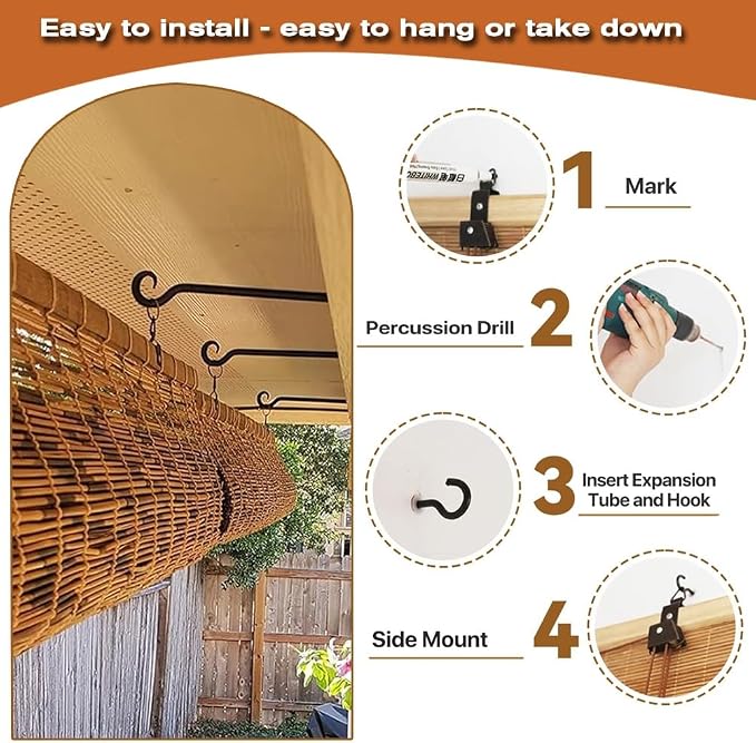 Patio Shades from Bamboo Outdoor Roll up Shades