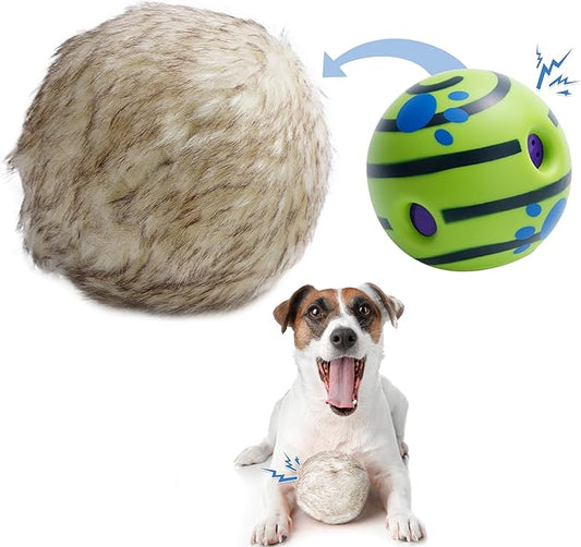Nocciola Wobble Giggle Ball for Dogs, Interactive Dog Toys for Boredom, Squeaky Ball Dog Toys to Keep Them Busy, Pet Toys for Small Medium Large Dogs, Fun Giggle Sounds When Rolled or Shaken (M)