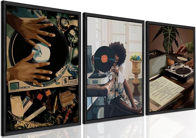 Black Girl Wall Art Decor Modern Black Woman Painting Prints