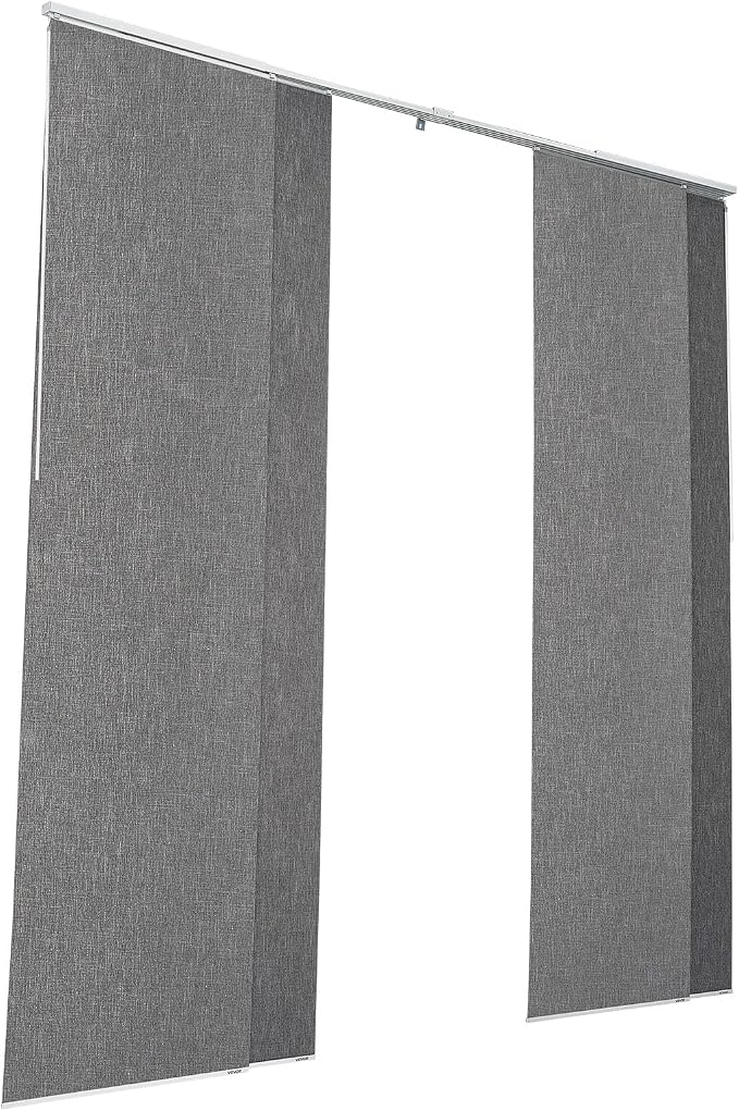 VEVOR Panel Track Blinds, Extendable Track from 45.8 in to 86 in W, Trimmable
