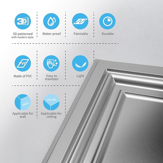 Art3d PVC Ceiling Tiles