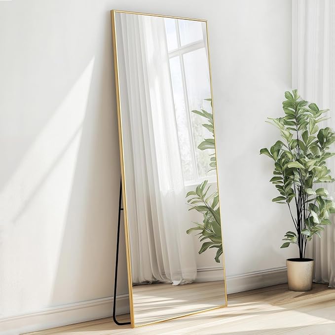 Sunniry Gold Full Length Mirror 56x18 inch, Standing Mirror Full Length