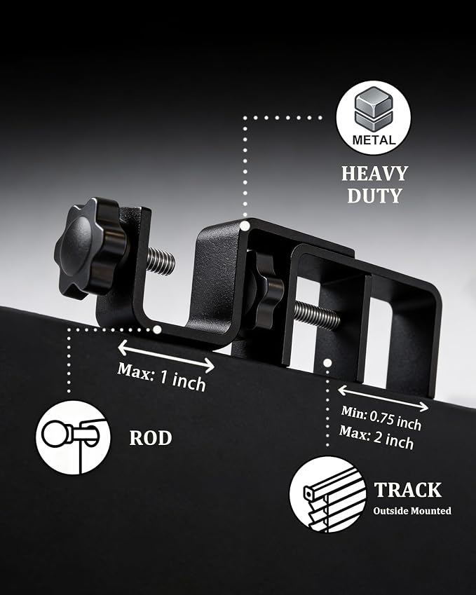 Mimiio No Drill Curtain Rod Brackets