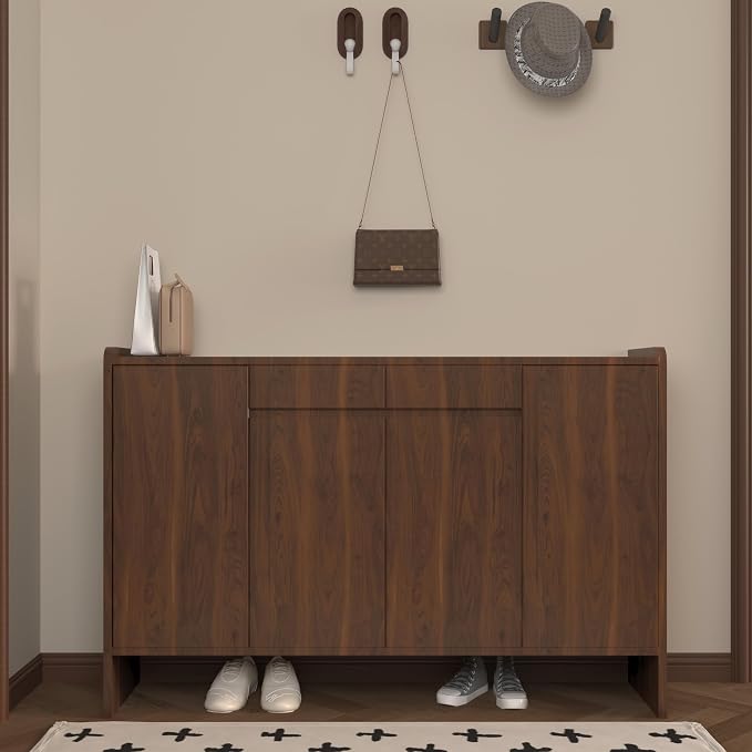 BOMENG Walnut Wood Contact Paper 16x354 inch Dark Brown Wood Wallpaper Peel and