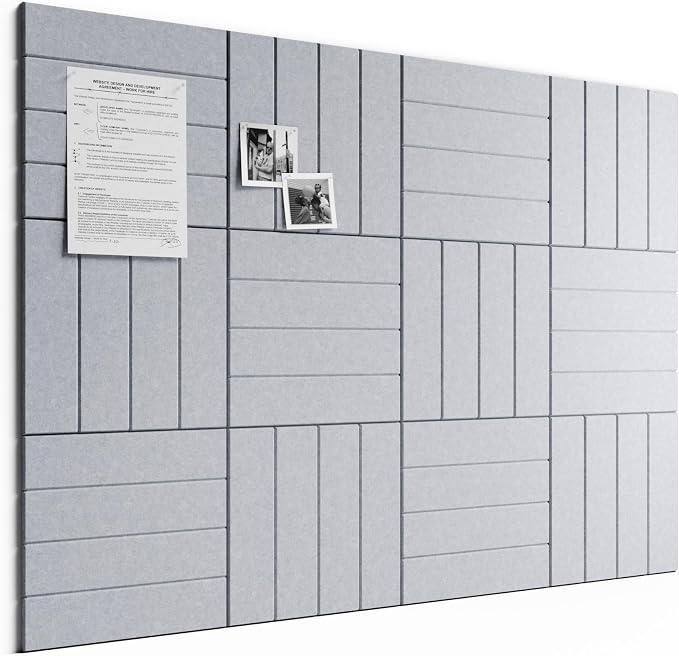 Bumusty Large Cork Board Alternative-48 x 36" Felt Bulletin Board Tiles