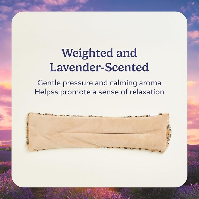 warmies Microwavable Neck & Shoulder Wrap - Heating & Cooling Plush Pad for Calming Relaxation - Weighted & Heated Neck Warmer with Scented Lavender - Microwave Heat Pad for Aches & Pain – Leopard