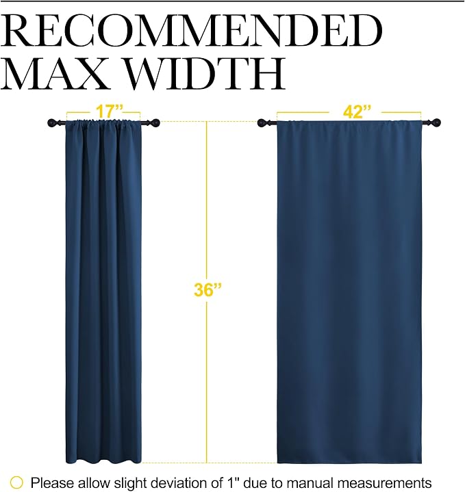 NICETOWN RV Blackout Curtains for Camper Windows, Moroccan Blue, Kitchen