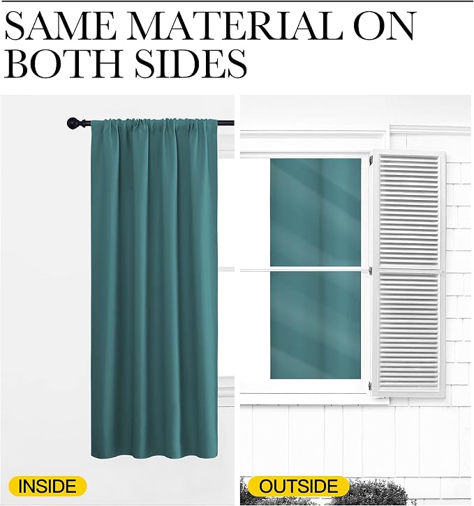NICETOWN Kitchen Curtains Blackout Drapes & Curtains, Energy Smart Window