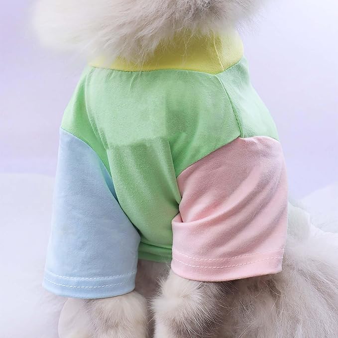 Custom Dog Birthday Shirt,Personalized Pet Apparel Print with Name Age Number,Pet Birthday Outfit,Lightweight Breathable Cotton Vest for Small Medium Large Dogs Cat (Dopamine Blue, Small)
