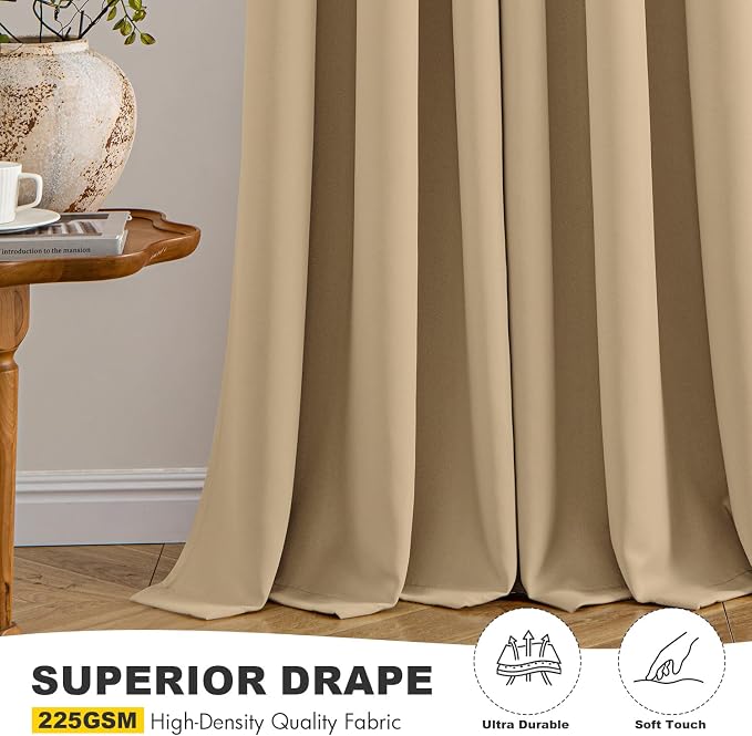 MIULEE Blackout Curtains for Bedroom Living Room 2 Panels, Thermal Insulated