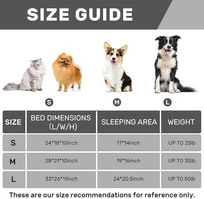 Hollypet Fluffy Plush Dog Cat Pet Couch Soft Calming Sofa Bed for Medium Small Cats and Dogs, Blue and White