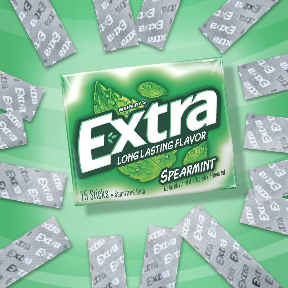 extra spearmint sugarfree gum bulk pack of 10 15 count individually wrapped