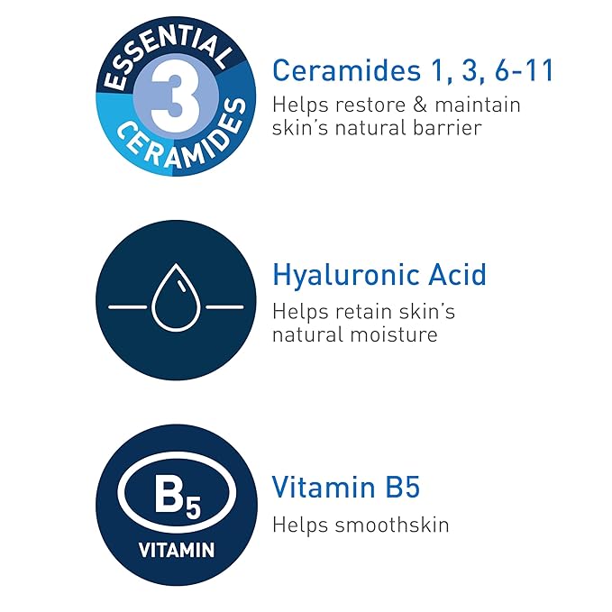 Cerave Hyaluronic Acid Serum for Face with Vitamin B5 and Ceramides, Hydrating Face Serum for Dry Skin, Fragrance Free, 1 Ounce