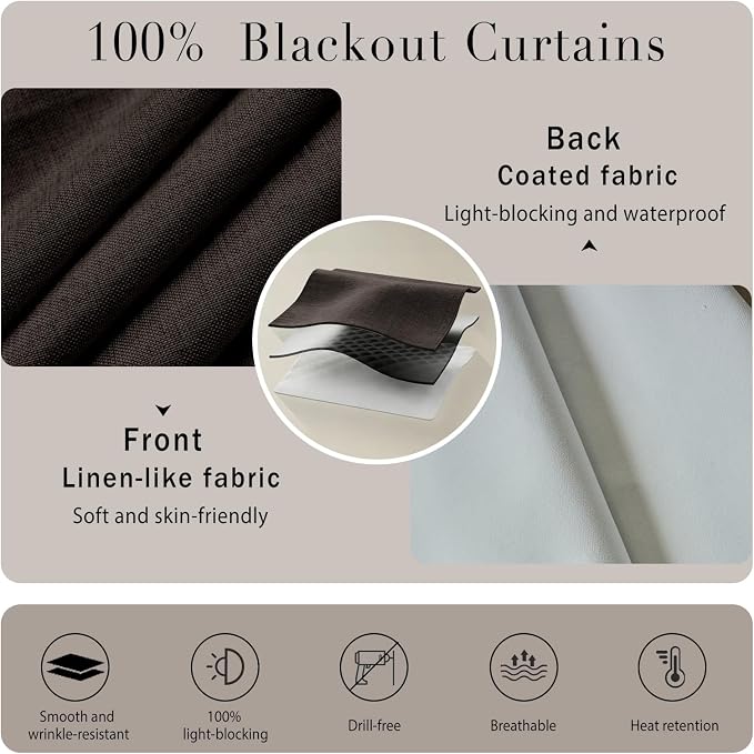 Self-Adhesive Total 100% Blackout Window Treatment