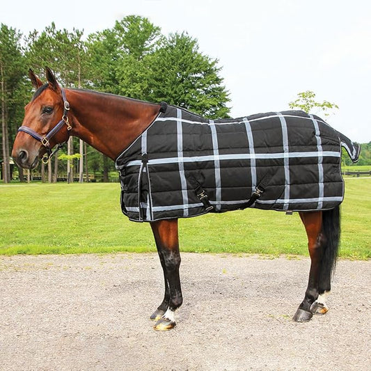 Country Pride Highland 1200D Lightweight Stable Blanket (66, BlackPlaid)