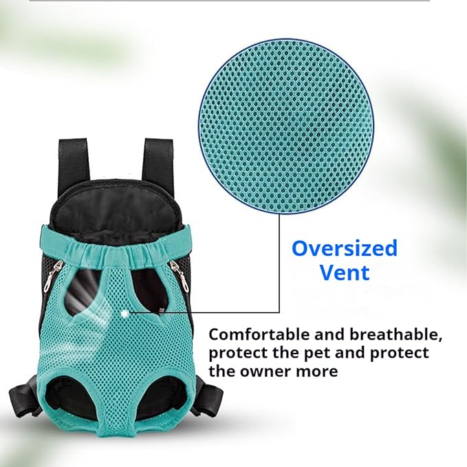 Portable Pet Carrier Backpack, Adjustable Pet Front Cat Dog Carrier Backpack Travel Bag for Small Medium Dogs Cats Puppies, Cat Backpack Carrier for Hiking Cycling (M, XL)