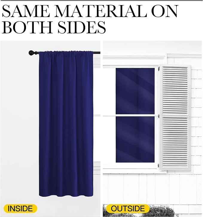 NICETOWN RV Blackout Curtains for Camper Windows, Kitchen Curtains, Short