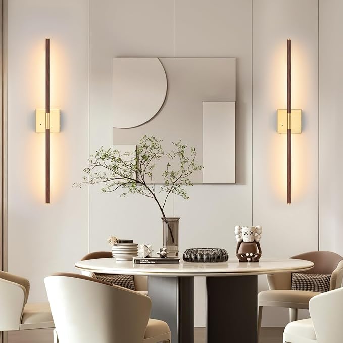 Morauroral 36 Inch Battery Operated Wall Sconces Set of 2, Dimmable Battery