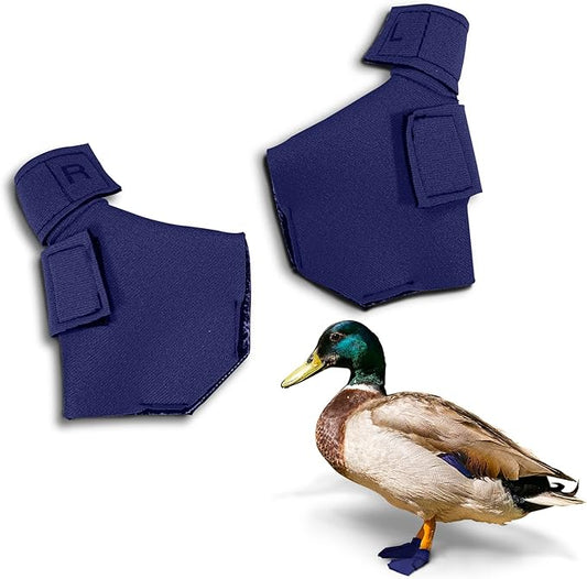 Duck Shoes for Injured Feet – Protective Neoprene Footwear for Ducks, Protective Shoes for Birds with Injured feet, Bumblefoot Relief - XL, 5.75” Max. Inside Width - Navy