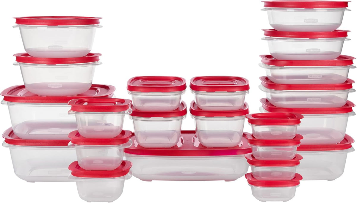 Rubbermaid EasyStore Containers, 38-Piece Set, Food Storage Containers, Food Storage Containers with Lids