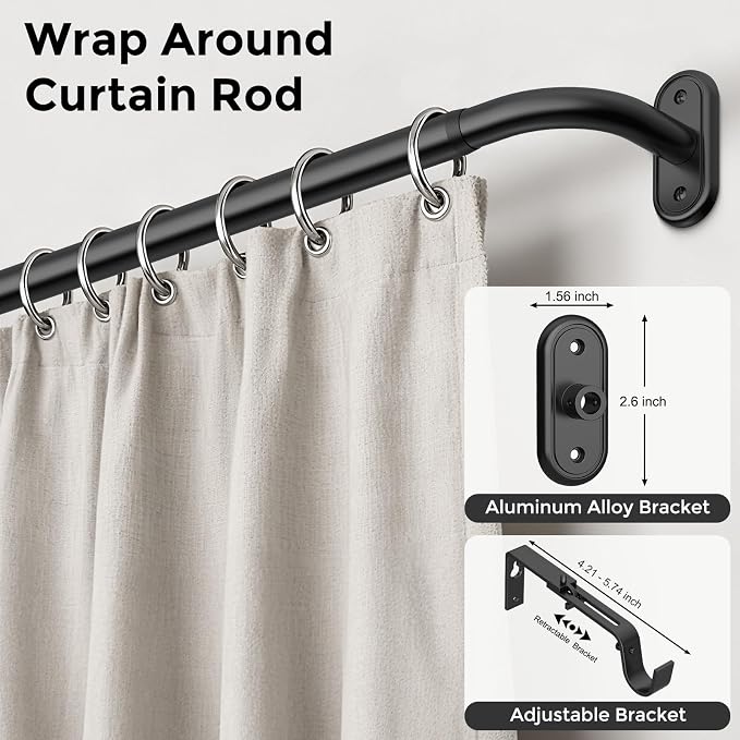 Curtain Rods 36-152 Inch, Living Room, Sliding Door