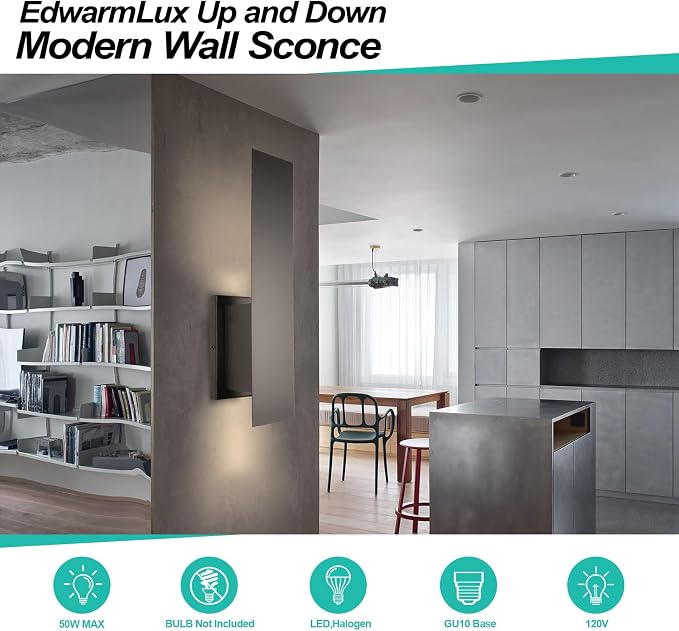 Edwarmlux Indoor Wall Sconces, Modern Wall Lights, Up and Down Wall Mount Light