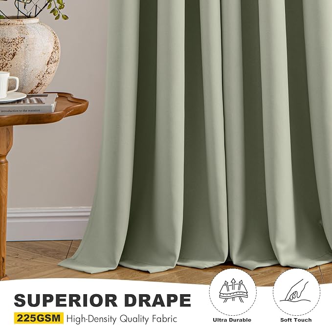 MIULEE Blackout Curtains for Bedroom Living Room 2 Panels, Thermal Insulated