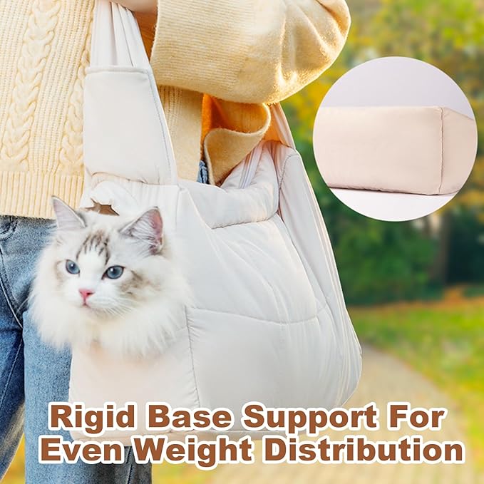 Mini Dog Purse Carrier with Pockets, Warm Cute Pets Bags with Secure Harness Clip, Cat Shoulder Bag for Outings, Lightweight Puppies Bags Kennel, Trained Pets Handbag Outdoor(Gray,One Size)