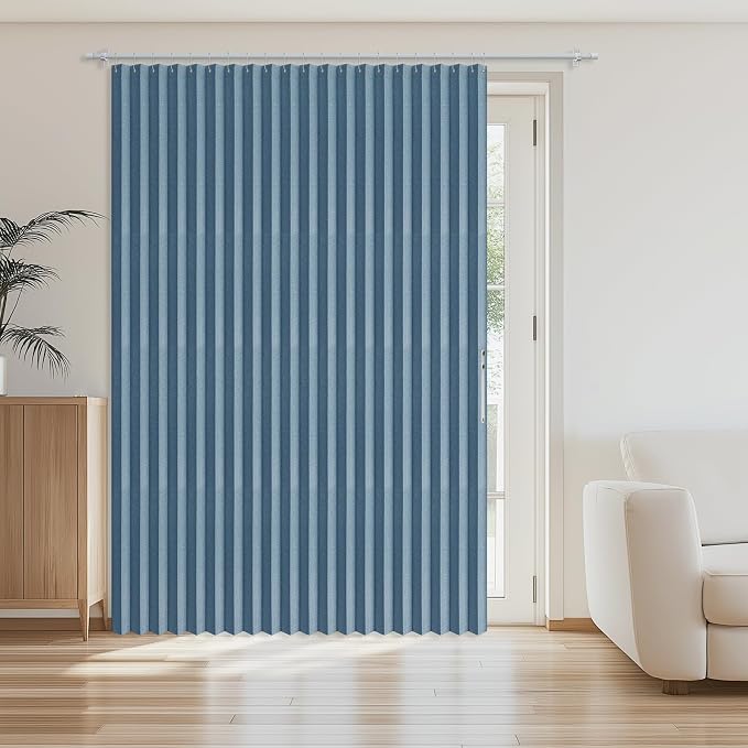 AJAZZ Blackout Doorway Curtains Accordion Doors