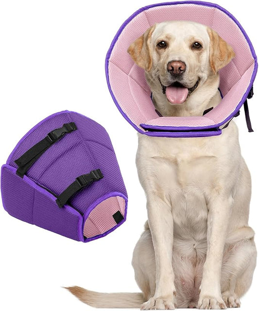 Dog Cone for Large Dogs After Surgery, Adjustable Soft Recovery Cone Collar for Dogs to Stop Licking, Professional Elizabethan Collar for Pet, Recovery Cones for Wound Healing & Hot Spots